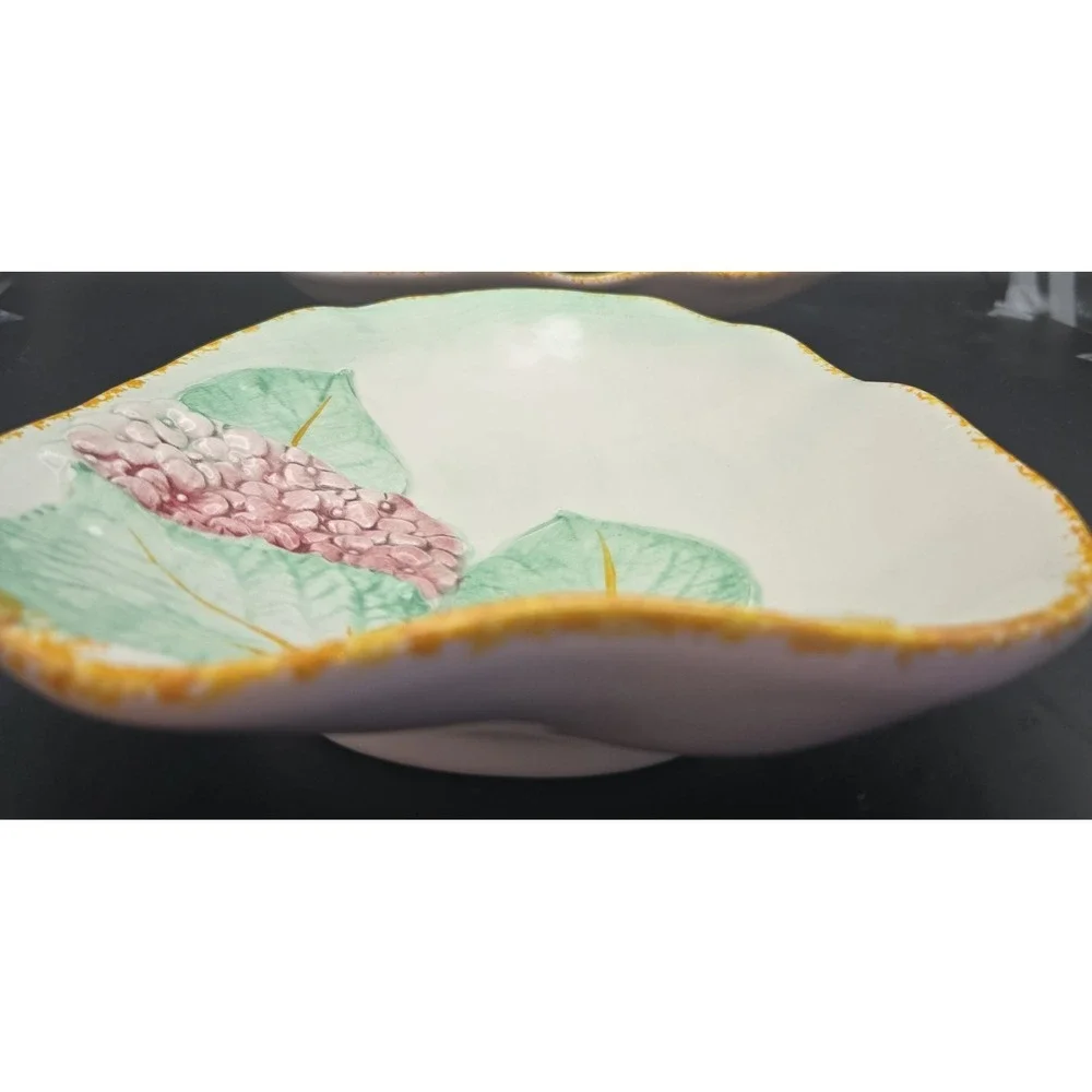 VTG Italian Dish Hand-painted Ceramic Made In Italy Carltonware raised‎ Design
